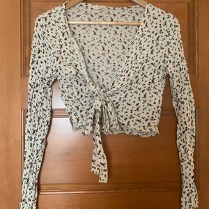 Floral tie up top